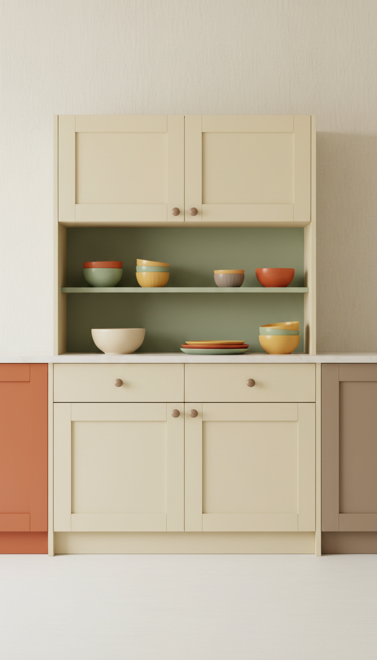 Shaker-style modular kitchen cabinetry