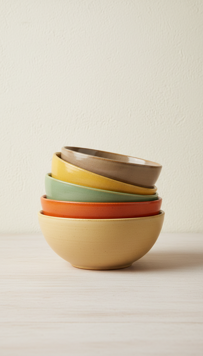 Handcrafted ceramic mixing bowl set