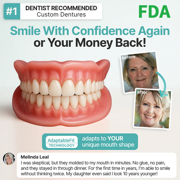 🔥🔥🔥Ends Today: 70% OFF!🦷DarkFairy™ Custom-Fit Full Functional Dentures Make you more confident